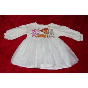 Disney Baby Bambi Thumper‎ Graphic Print Knit Dress 12 mos EUC Precious!